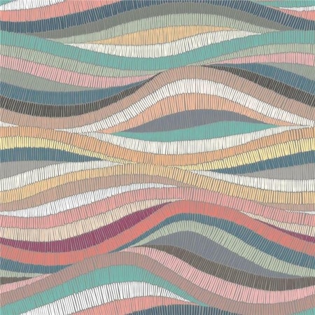 Roommates Roommates RMK11941RL 28.29 sq. ft. Mosaic Waves Peel & Stick Wallpaper; Pink RMK11941RL